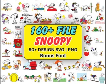 スヌーピー犬SVG PNG、スヌーピーpng svg、スヌーピー犬クリカット、スヌーピーSvgバンドル、スヌーピーシルエット、デジタルダウンロード