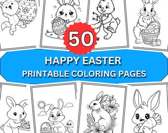 イースターの塗り絵、イースターの塗り絵ブック、イースターの塗り絵シート、イースターの塗り絵カード、子供向けイースターアクティビティ、イースターバニーの塗り絵