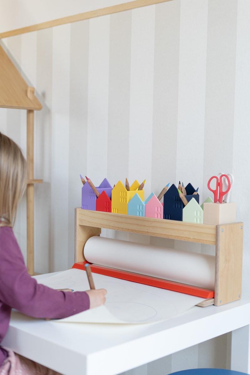 Personalisierte Stiftebox für IKEA MALA | Montessori Stiftehalter Kinder | Stecksystem mit Herz | Scherenhalter | Kinderzimmer Ordnung