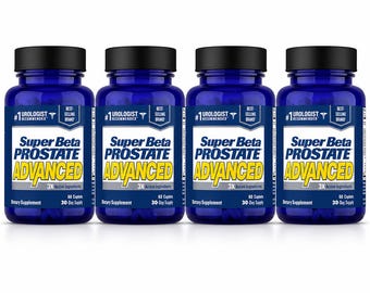 4 PACK Super Beta Prostate Advanced Prostate Men Reduce Bathroom Promote Sleep Health Bladder Emptying Sitosterol not Saw Palmetto 60 Cap