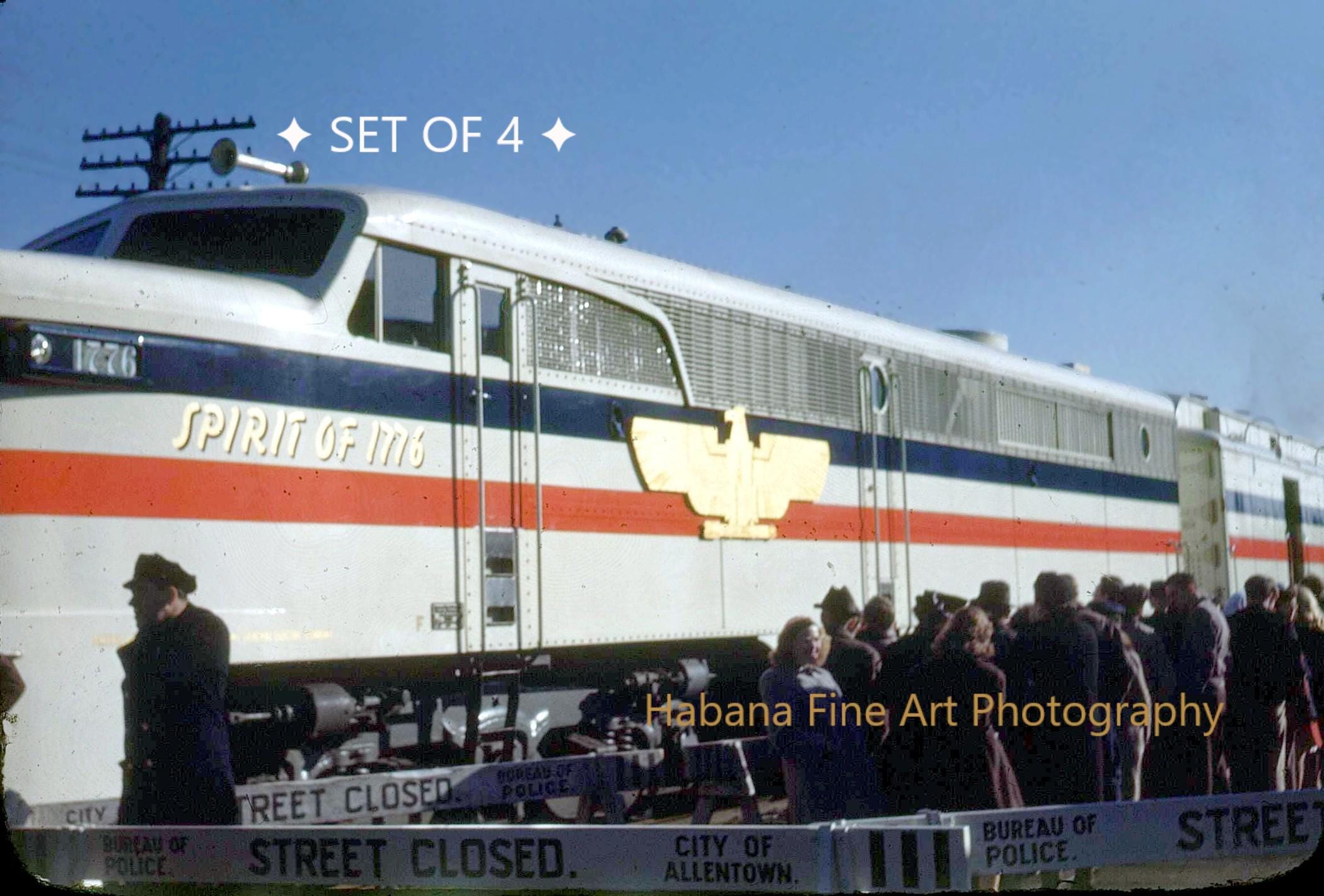 Vintage Trains Set of 4 Photos – 1940s Railroad Photography – Retro ...