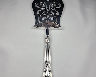 Gorham Asparagus Server Sterling Handle, Pierced Blade Serving Utensil
