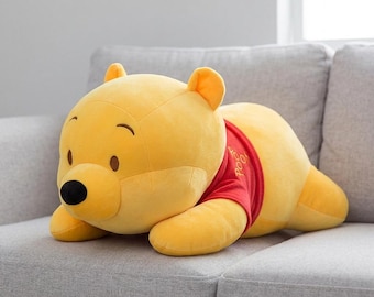 Premium Lying Winnie the Pooh Plushie | Extra Soft Stuffed Bear Toy | Cuddle Pillow for Bedroom Decor | Large 55cm & 85cm Options