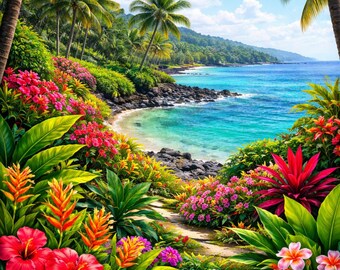 Vista paradisíaca de una isla tropical