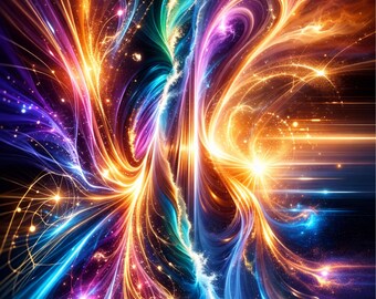 Remolinos de energía cósmica vibrante