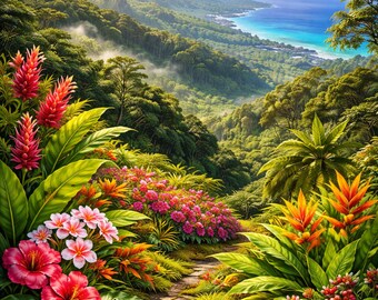Paisaje costero tropical