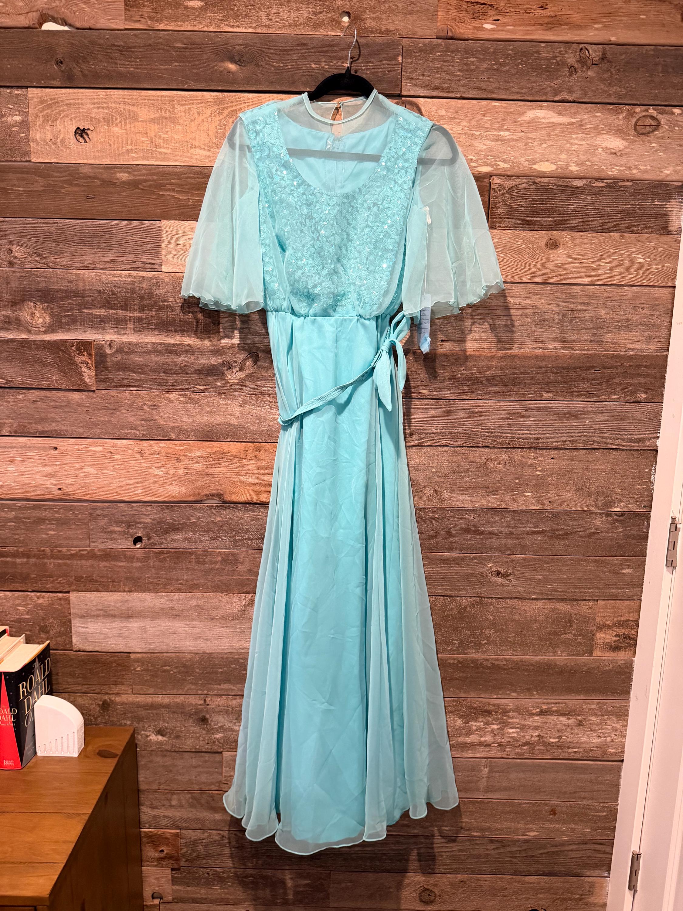 slim fit dress slacks Vintage 1990's Mike Benet Rainbow Sequin Silk Asymmetric Hourglass Britney  Versace-Like Gown main image 0