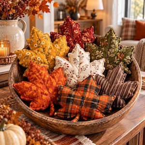 Fall Leaf Sewing Pattern PDF, Quilted Bowl Fillers in 3 Sizes