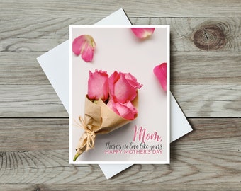 Thinking of you Beautiful pink tulips add beauty All occasion card A handmade note card that is blank on the inside Free delivery