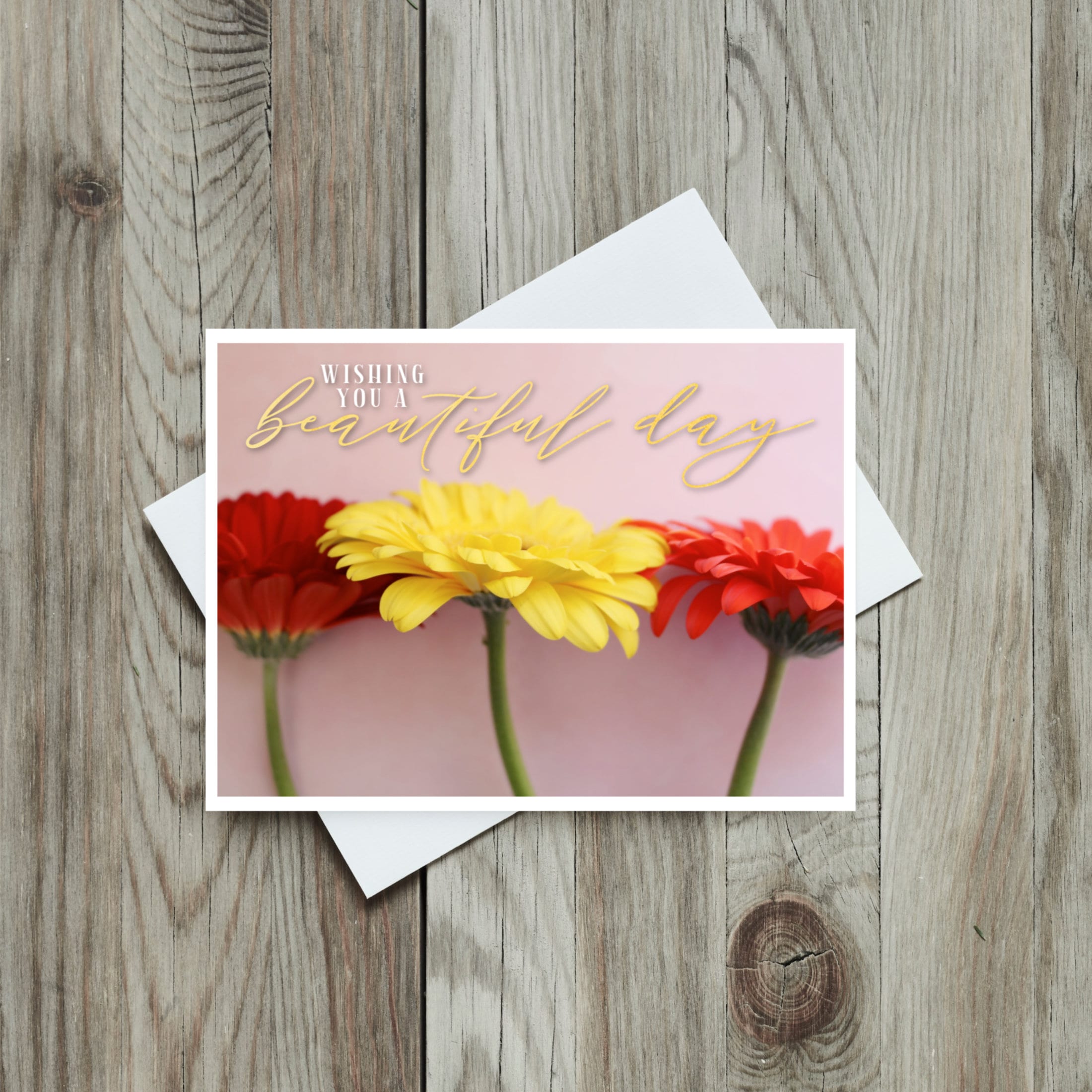 Daisy Greeting Card Just Because Wishing You a Beautiful Etsy
