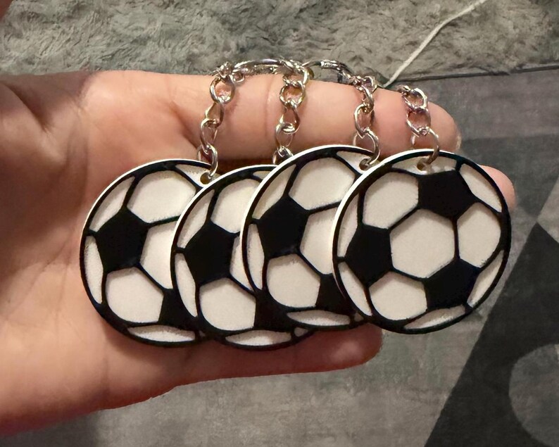 Soccer Ball Keychain PLA Sports Accessory Team Party Favor Etsy
