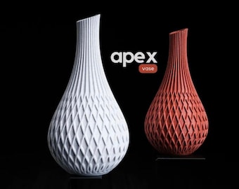 Apex Vase: Minimalist Polygonal Faceted Ribbed Modern Home Decor
