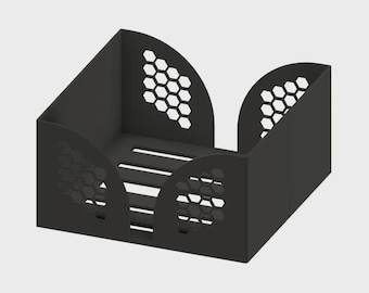 Servilletero hexagonal moderno – Decoración de mesa geométrica minimalista, soporte impreso en PLA 3D