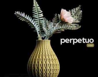 Perpetuo Geometric Patterned Minimalist Vase (120mm Tall)
