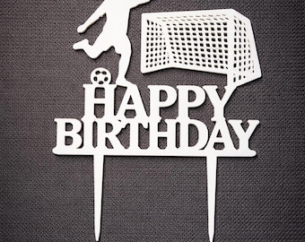 Soccer Birthday Cake Topper – PLA Football Theme Decoration