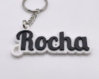 Custom 3D Printed Name Keychain | Personalized PLA Accessory