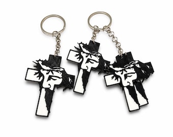 Christian Cross Jesus Keychain, Faith Symbol Gift