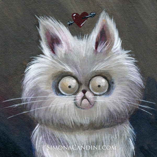 Mr Whiskers LIMITED EDITION SIGNED 25 prints Simona Candini lowbrow pop surreal Tim Burton Frankenweenie Gothic Cat Big Eyes