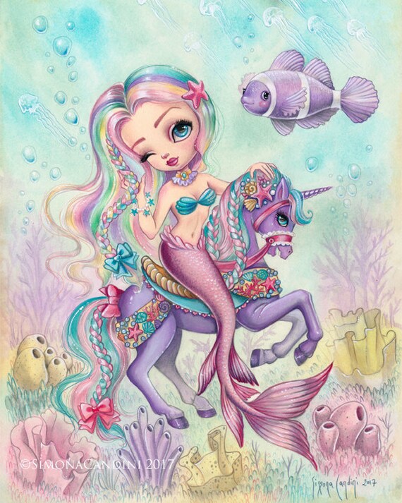 deep sea beauties limited edition print signed numbered simona etsy