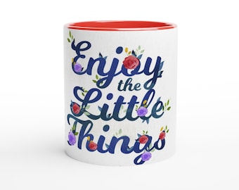 White 11oz Ceramic Mug with Color Inside