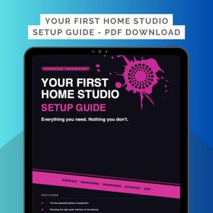 Guía para principiantes para configurar un estudio casero: PDF imprimible para músicos