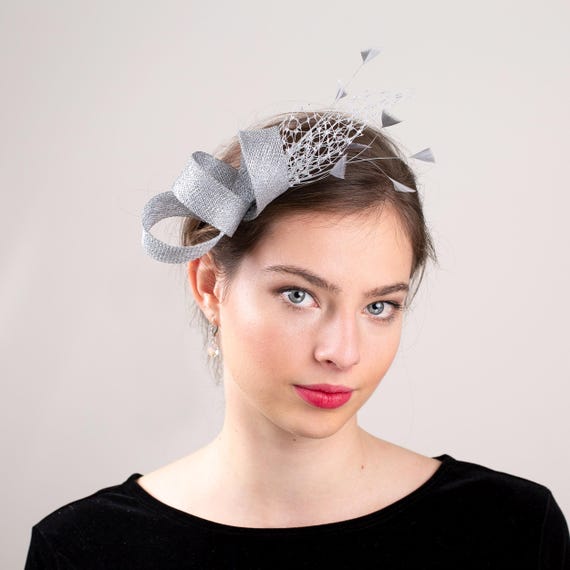 silver headpiece wedding guest