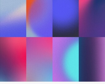 Neon Grainy Gradient Background | 26 JPG | Background Pack | Gradients ...