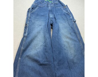 Key Vintage Denim Overalls Carpenter Bib Workwear Blue Mens Size 42x30
