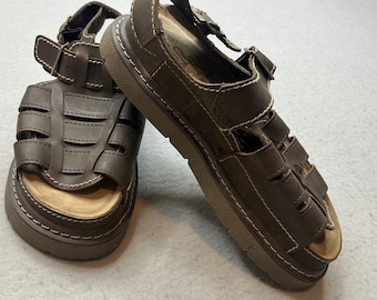 River Rapids Vintage Y2K Fisherman Sandals Chunky Platform Brown Mens 9 Retro