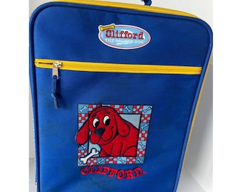 Clifford The Big Red Dog Vintage Rolling Suitcase Blue Scholastic Kids Luggage