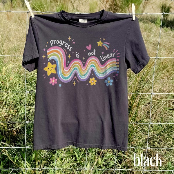 Inspirational Teacher Rainbow Graphic Tee, Every Step Forward Matters Shirt, Positive Growth Mindset Classroom Top, Comfort Colors® Gift Tee