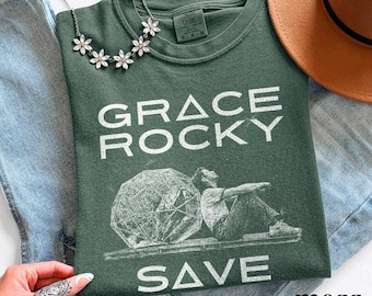 Grace Rocky Save Stars Graphic Tee, Human Alien Friendship Shirt, Project Hail Mary Inspired, Comfort Colors® Space Friendship Gift