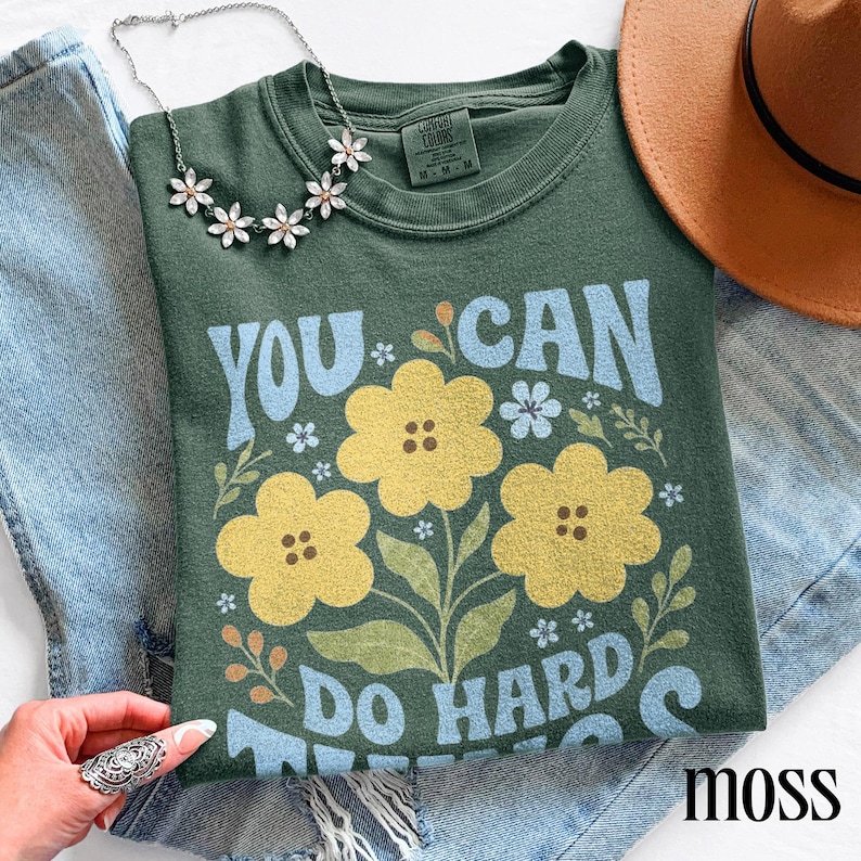Positieve aanmoediging T-shirt met grafische print, inspirerend T-shirt voor leraren, kleding voor zelfvertrouwen in de klas, Comfort Colors® cadeau-T-shirt afbeelding 4
