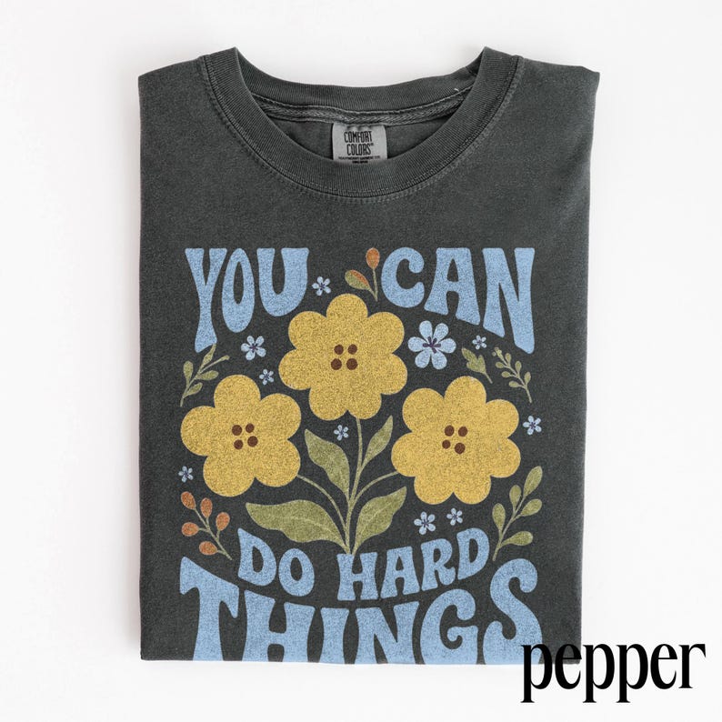 Positieve aanmoediging T-shirt met grafische print, inspirerend T-shirt voor leraren, kleding voor zelfvertrouwen in de klas, Comfort Colors® cadeau-T-shirt afbeelding 3