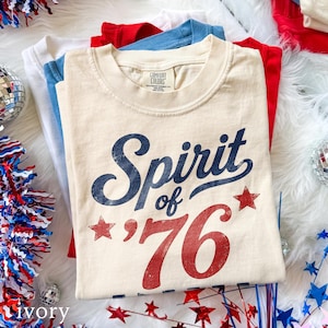 Spirit Of 76 Shirt, America 250 Years Patriotic Graphic Tee, Freedom Celebration 1776 2026, Comfort Colors® USA Gift Tee