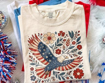 4th July 250th Year Shirts, Patriotic Eagle America Graphic Tee, Freedom Americana Celebration Shirt, Comfort Colors® USA Gift Tee