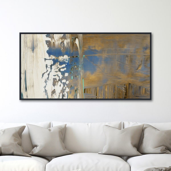 Abstract Painting Panoramic Art Canvas Print Abstract Expressionist Modern Home Decor " Perspective "