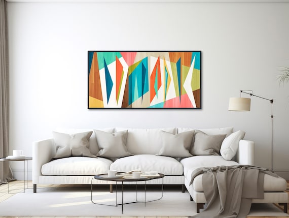 Mid century modern 2024 living room art