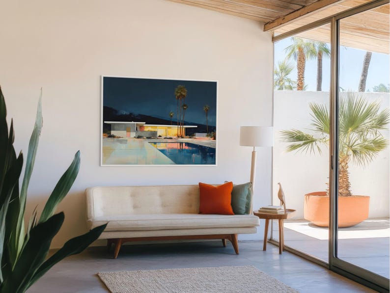 Palm Springs Art – Mid-Century Modern Architecture, Giclée Print image 2