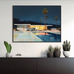 Palm Springs Art – Mid-Century Modern Architecture, Giclée Print image 1