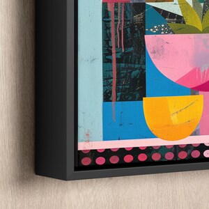 a painting on a wall of a vase with flowers