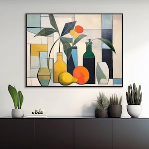 Botanical Still Life Canvas Print – Modern Framed Wall Art