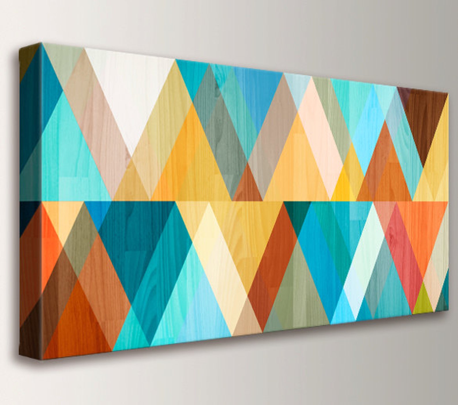 Mid Century Modern Retro Canvas Print Mid Century Wall Art Etsy