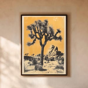 QUIET GUARDIAN - Vintage Joshua Tree Print - California Desert Wall Art