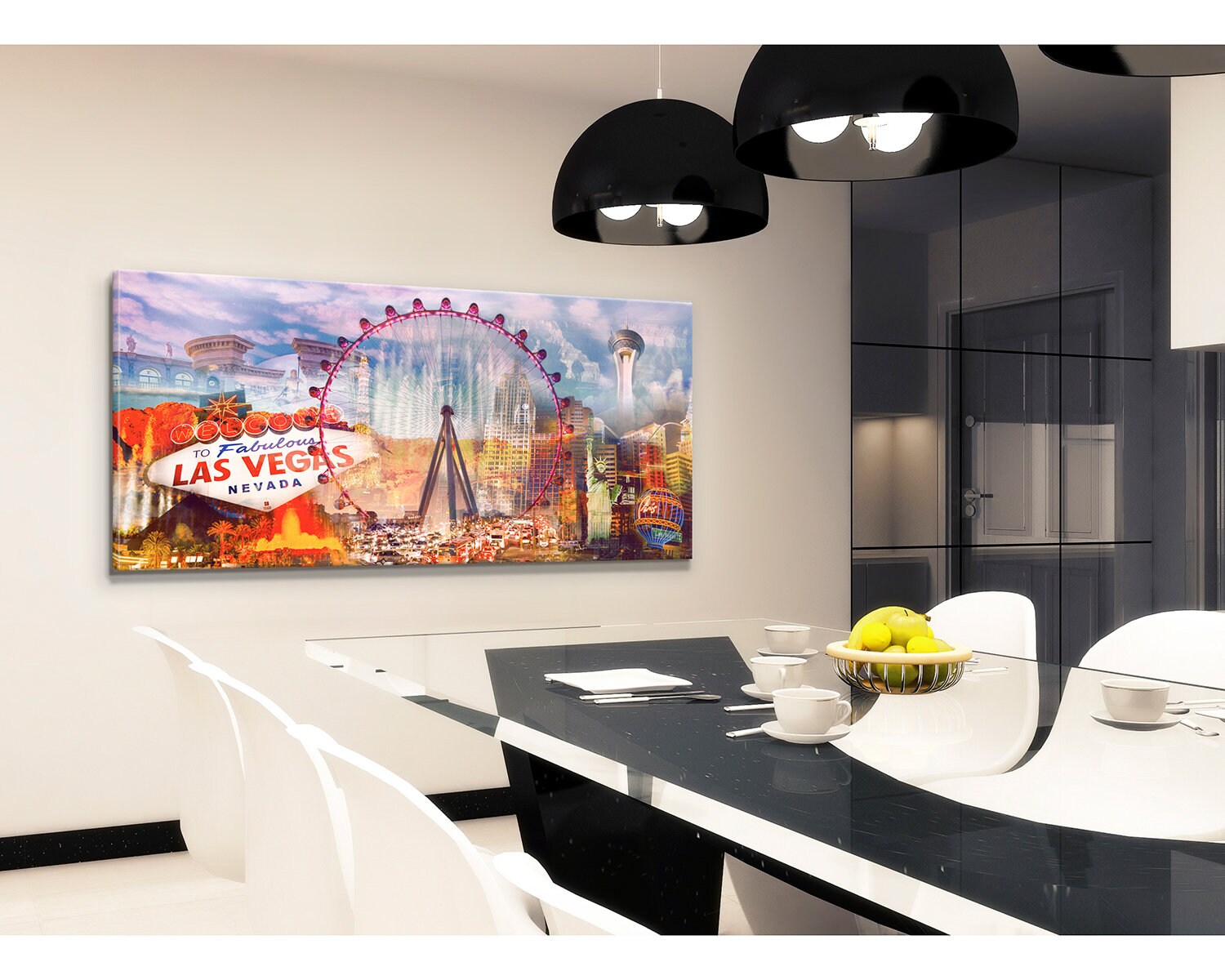 Las Vegas Print Canvas Wall Art of Las Vegas Strip Large | Etsy
