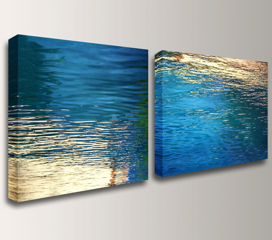 Blue Ocean Print Blue Wall Art North Carolina Beach Photography Large Wall Art Coastal Decor Pier Beach Print Contemporary Wall Art