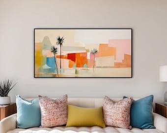 WARM MIRAGE - Abstract Architecture Art - Mid-Century Palm Springs - Canvas or Print