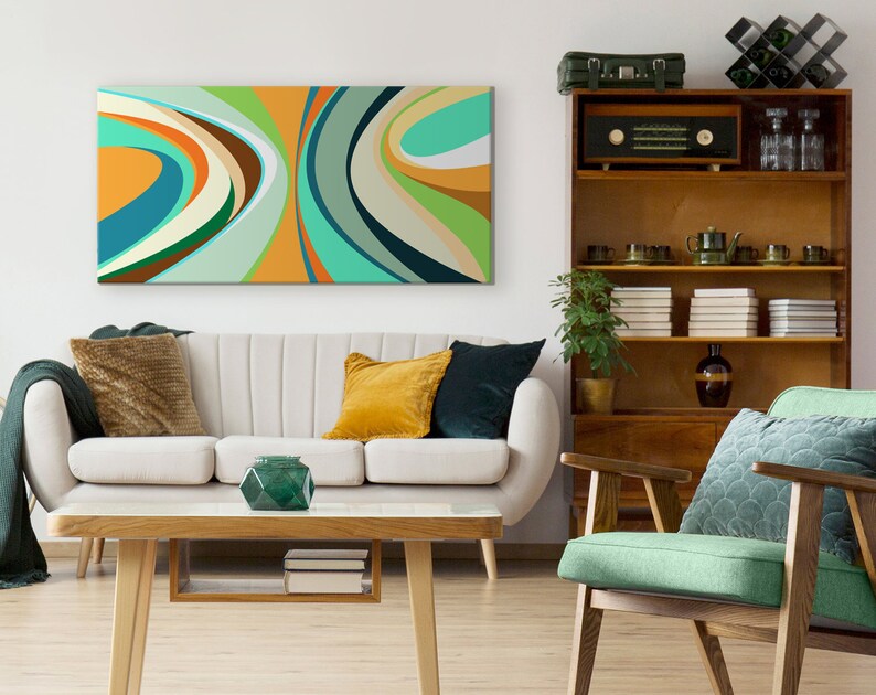 Mid Century Modern Tropical Beach Decor Art Modern Art Etsy