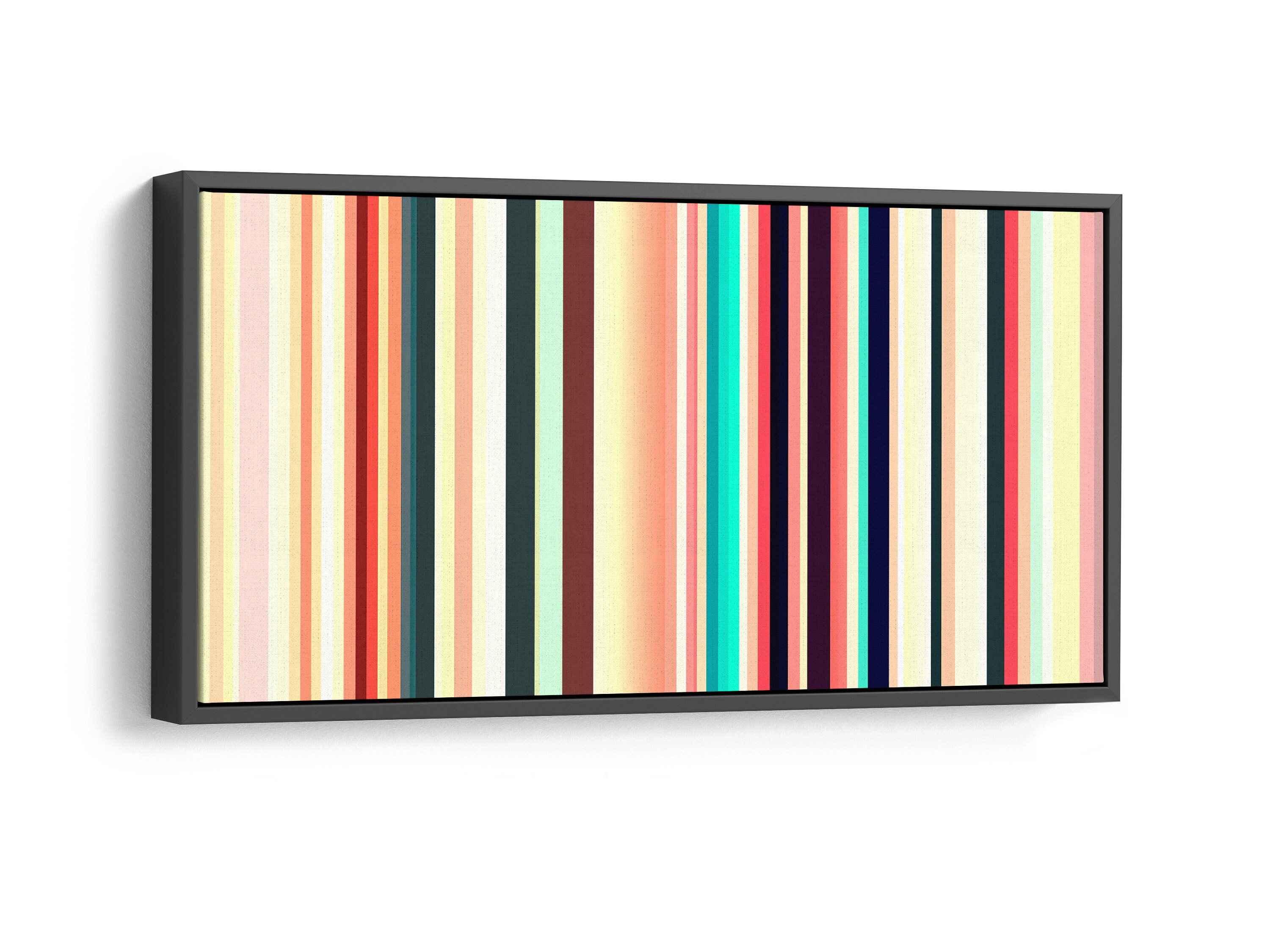 Stripe Wall Art Panoramic or Square Canvas in Southwest Colors Etsy