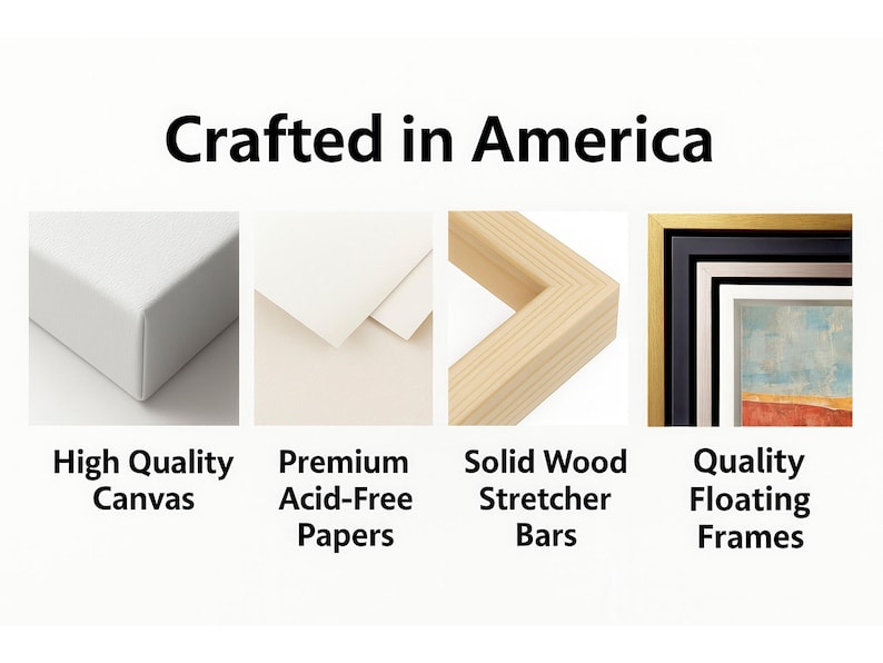 a series of different types of framed art